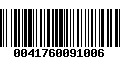 Código de Barras 0041760091006