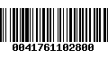 Código de Barras 0041761102800