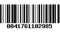 Código de Barras 0041761102985