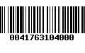 Código de Barras 0041763104000