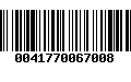 Código de Barras 0041770067008