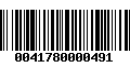 Código de Barras 0041780000491