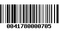 Código de Barras 0041780000705