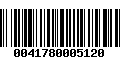 Código de Barras 0041780005120