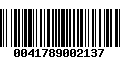 Código de Barras 0041789002137