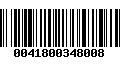 Código de Barras 0041800348008