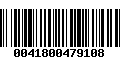 Código de Barras 0041800479108