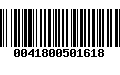 Código de Barras 0041800501618