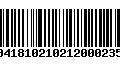 Código de Barras 00418102102120002350