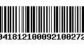 Código de Barras 00418121000921002720