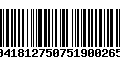 Código de Barras 00418127507519002659