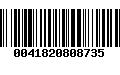 Código de Barras 0041820808735