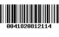 Código de Barras 0041820812114