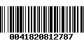 Código de Barras 0041820812787