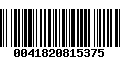 Código de Barras 0041820815375