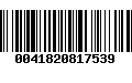 Código de Barras 0041820817539