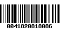 Código de Barras 0041820818086