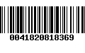 Código de Barras 0041820818369