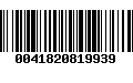 Código de Barras 0041820819939