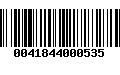 Código de Barras 0041844000535