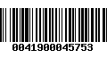 Código de Barras 0041900045753