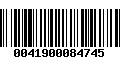 Código de Barras 0041900084745