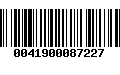 Código de Barras 0041900087227