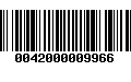 Código de Barras 0042000009966