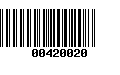 Código de Barras 00420020