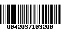 Código de Barras 0042037103200