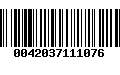 Código de Barras 0042037111076