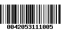 Código de Barras 0042053111005