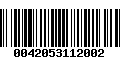 Código de Barras 0042053112002