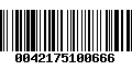 Código de Barras 0042175100666