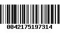 Código de Barras 0042175197314