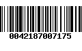 Código de Barras 0042187007175