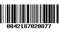 Código de Barras 0042187020877