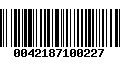 Código de Barras 0042187100227