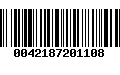 Código de Barras 0042187201108