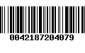 Código de Barras 0042187204079