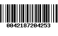 Código de Barras 0042187204253