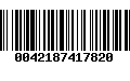 Código de Barras 0042187417820