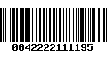 Código de Barras 0042222111195