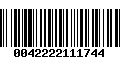 Código de Barras 0042222111744