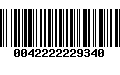 Código de Barras 0042222229340