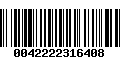 Código de Barras 0042222316408