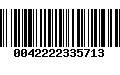 Código de Barras 0042222335713