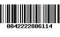 Código de Barras 0042222806114