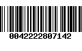 Código de Barras 0042222807142