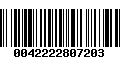 Código de Barras 0042222807203